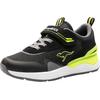 Sneaker KANGAROOS "KD-Gym EV", Gr. 35, schwarz (schwarz, gelb), Textil, Synthetik, sportlich, Schuhe, mit Klettverschluss