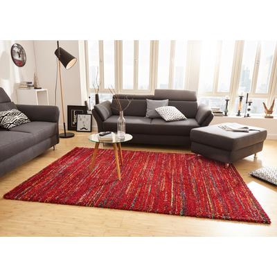 Hochflor-Teppich HANSE HOME "Chic" Gr. 6, rot, B:200cm H:30mm L:290cm, Kunstfaser, Teppiche, Shaggy, Weich, Flauschig, Flokati, Meliert, Wohnzimmer, Schlafzimmer Image