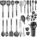 DGPCT 30 PCS Silicone Cooking Utensil Set, Kitchen Utensils Set, Non-Stick Heat Resistant, Stainless Steel/Silicone in Gray | Wayfair USWF-CJ-022
