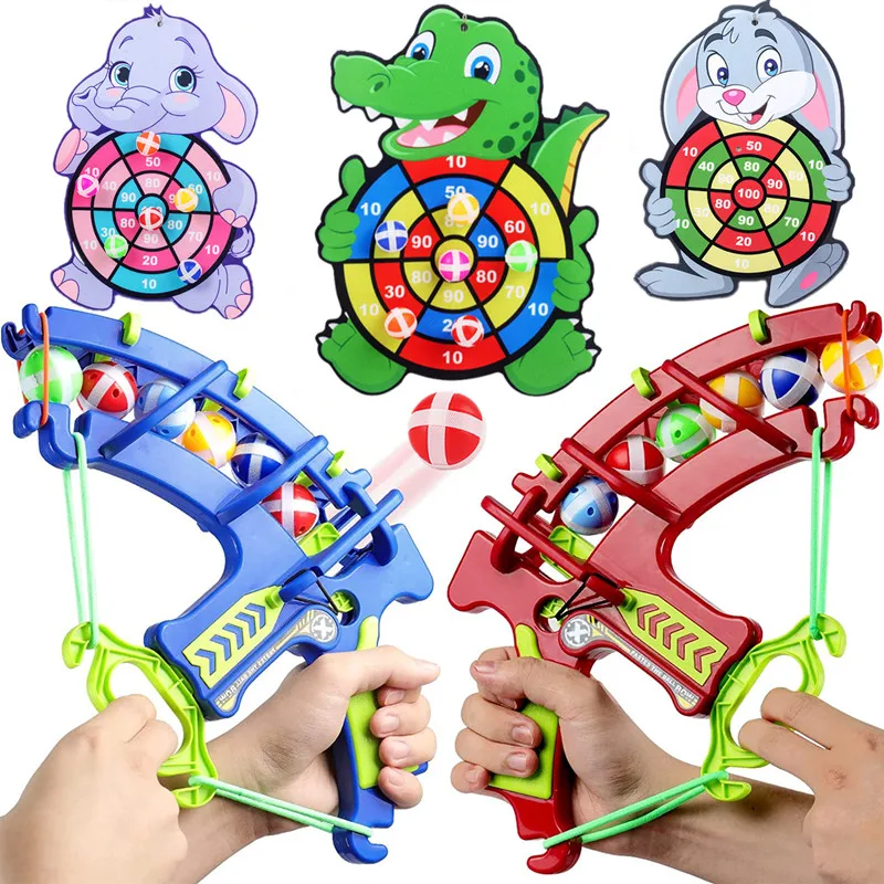 Jeu de fléchettes Montessori pour enfants, cible de fronde, balle collante, lancer de catapulte, jeu de sport, jeux de plein air pour enfants