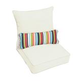 Mozaic Company Sunbrella Canvas Natural Corded Deep Seating Pillow & Outdoor Cushion Set w/ Lumbar Pillow 1 Acrylic in Brown | 5 H x 23 W x 25 D in | Wayfair