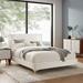 Zahra Channel Tufted Performance Velvet Platform Bed by Modway Upholstered/Velvet in White | 36.5 H x 57.5 W x 81.5 D in | Wayfair MOD-6994-WHI