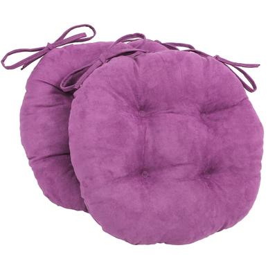 16-inch Round Indoor Microsuede Chair Cushions (Set of 2, 4, or 6)