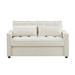 Modern Loveseat Sofa Velvet Upholstered Pull out Sleeper Convertible Sofa Bed with Adjustable Backrest and Two Pillows