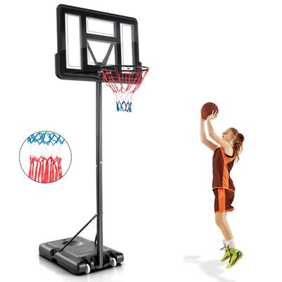 Costway 4.25-10FT Portable Adjustable Basketball Hoop System with 44'' - See Details