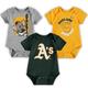 Lot de 3 bodys Oakland Athletics Change Up pour bébé vert/gris chiné/doré