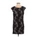 Ann Taylor LOFT Casual Dress - Shift: Black Jacquard Dresses - Women's Size 2