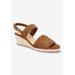 Wide Width Women's Mariella Espdrill by Bella Vita in Cognac Suede (Size 8 1/2 W)