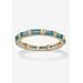 Women's Yellow Gold-Plated Birthstone Baguette Eternity Ring by PalmBeach Jewelry in December (Size 9)