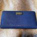Kate Spade Bags | Cobalt Blue Kate Spade Leather Zip Around Wallet | Color: Blue/Gold | Size: Os