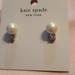 Kate Spade Jewelry | Kate Spade "Pearls Of Wisdom" Stud Earrings, Brand New With Tags. | Color: Gold/White | Size: Os