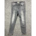 Madewell Jeans | Madewell 9" High Rise Skinny Skinny Jeans Women's 25 Gray Distressed Mid Rise | Color: Gray | Size: 25