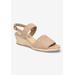 Wide Width Women's Mariella Espdrill by Bella Vita in Almond Suede (Size 8 1/2 W)