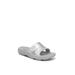 Women's Restore Slide Sandal by Ryka in Silver (Size 9 M)