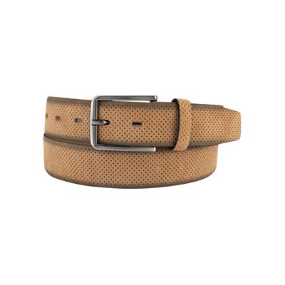 Ledergürtel BERND GÖTZ, Damen, Gr. 85, braun (camelfarben), Rindsleder, Ausstanzungen, mehrfarbig, casual, Gürtel, mit Punktprägung Image