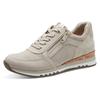 Keilsneaker MARCO TOZZI, Damen, Gr. 37, beige (hellbeige), Textil, Lederimitat, Veloursleder, sportlich, Schuhe, Freizeitschuh, Halbschuh, Schnürschuh in veganer Verarbeitung
