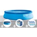 Kit piscine autoportée Intex Easy Set 4,57 x 1,07 m + Bâche de protection + Bâche à bulles + 6