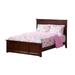 Madison Full Wood Platform Bed with Matching Footboard in Walnut