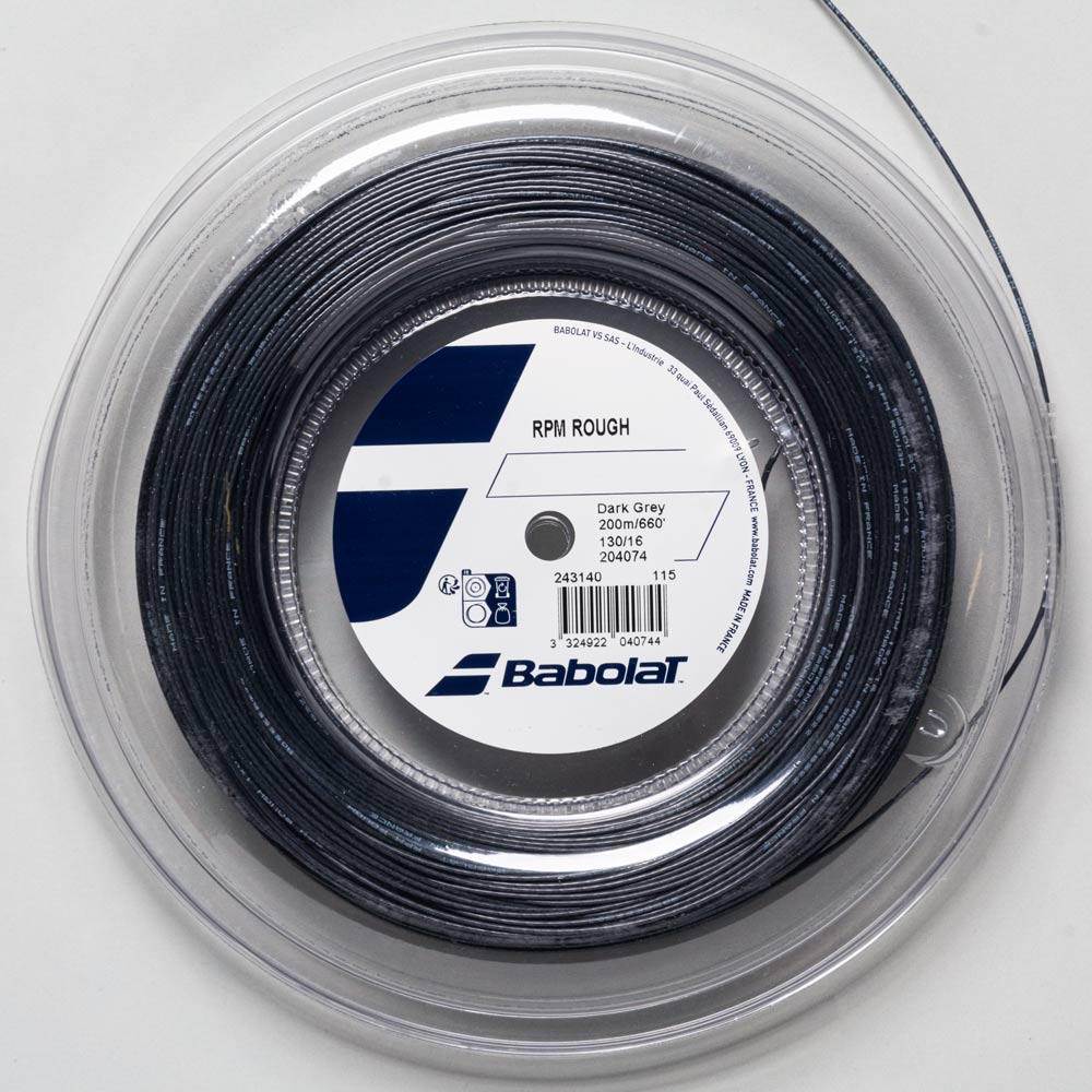 Babolat RPM Rough 16 660' Reel Tennis String Reels Dark Grey - Babolat