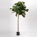 Primrue 5' Fiddle Leaf Fig Tree Polyester/Plastic | 60 H x 12 W x 12 D in | Wayfair C73292E1E61747AE916E0F2874E01C56