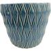 George Oliver Gudinas Self-Watering Ceramic Pot Planter Ceramic in Blue | 7.25 H x 8 W x 8 D in | Wayfair E04AC446D1AE4198A178A18BA8F952C7