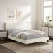 Leah Chevron Tufted Performance Platform Bed by Modway Wood & /Upholstered/Velvet/Polyester in White | 13 H x 63.5 W x 87 D in | Wayfair