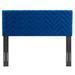 Mercy Chevron Tufted Performance Velvet Headboard by Modway Upholstered/Velvet in Blue | 22.5 H x 39 W x 3 D in | Wayfair MOD-6658-NAV