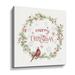 The Holiday Aisle® A Christmas Weekend VI Merry Christmas - Print Canvas in Red | 18 H x 18 W x 2 D in | Wayfair 458E677CB3664725BCBBFE1F3F7F751F