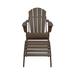 Beachcrest Home™ Shaunna Plastic Folding Adirondack Chair w/ Ottoman in Brown | 35.25 H x 29.25 W x 32 D in | Wayfair