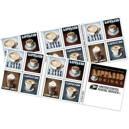 USPS Espresso Drinks Forever USA First Class Postage Stamps 20 Stamps