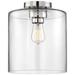 Chantecleer; 1 Light; Semi-Flush Fixture; Polished Nickel Finish