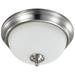 19 Watt; 11 inch; LED Flush Mount; 3000K; Brushed Nickel; Frosted Glass