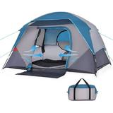 Camping Tent 6 Person 4 Person Family Dome Tents Easy Set Up Large Tent for Camp with Top Rainfly Outdoor Tent with 3 Large Mesh Windows for Hiking Camp Outdoor