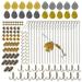 FUSIGO Fishing Lure Making Kit Spinners 140PCS DIY Spinnerbait Kit Fish Spoon Rig Shaft Spinner Blade Clevis Treble Hooks Fishing Gear