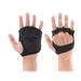 Ventilated Weight Lifting Gloves Fitness Cross Training Gloves Non-Slip Palm Sleeve Great for Pull Ups Cross Training Fitness (Black-L)