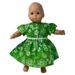 Doll Clothes Superstore Emerald Green Dress Compatible With 15-16 Inch Baby And Cabbage Patch Kid Dolls