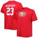 Men's Fanatics Branded Christian McCaffrey Scarlet San Francisco 49ers Big & Tall Player Name Number T-Shirt