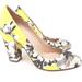 J. Crew Shoes | J. Crew D'orsay Lemon Floral Pumps 7 Limited Edition | Color: White/Yellow | Size: 7