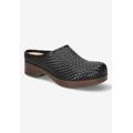 Wide Width Women's Motto Clog Mule by Bella Vita in Black Woven (Size 10 W)