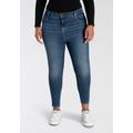 Skinny-fit-Jeans LEVI'S PLUS "720 High-Rise" Gr. 18 (48), Länge 30, blau (medium indigo worn in) Damen Jeans Röhrenjeans