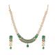 Efulgenz Cubic Zirconia CZ Necklace Set Green Choker Necklace Dangle Earrings for Women Wedding Rhinestone Crystal Bridal Necklace Set Prom Party Fashion Jewelry for Women Bridesmaids Gift