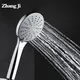 Zhang Ji – pomme de douche à 5 fonctions Gel de silice revêtement multicouche douchette à main