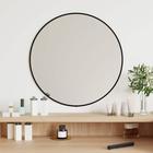 Vidaxl - Miroir mural Noir ø 50 cm Rond