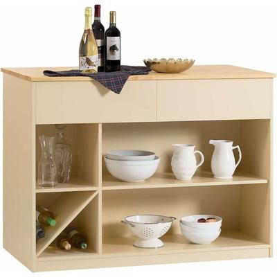 KNL04-MI Kücheninsel freistehend Küchenschrank Highborad Kommode Schrank Sideboard Bartisch Buffet