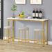 Union Rustic Kyrie Modern Kitchen Counter Height Dining Table Set w/ 3 Bar Stools Wood/Upholstered/Metal in White/Yellow | Wayfair