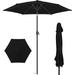 7.5ft Heavy-Duty Round Outdoor Market Table Patio Umbrella w/Steel Pole Push Button Tilt Easy Crank Lift