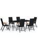 vidaXL Patio Dining Set Black Outdoor Furniture 3/5/7/9 Piece Multi Sizes