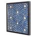 Orren Ellis Abstract Handmade Dark Blue Papier-Mâché Shadow Box Wall Art Paper in Black/Blue | 23.7 H x 23.7 W x 1.8 D in | Wayfair