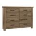 Birch Lane™ Sevilla 8 Drawer 59.5" W Dresser Wood in Brown | 43.63 H x 59.5 W x 18.75 D in | Wayfair 3277758823E346D5AFDAF6320057FC2C