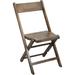 BizChair 2-Pack Slatted Wood Folding Special Event Chair - Antique Black